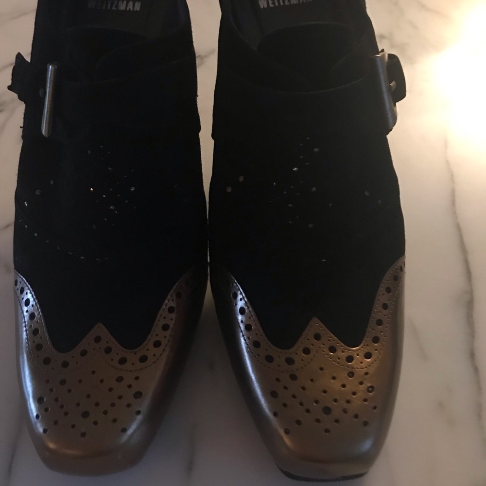 Stuart Weitzman Buckle Booties Size 8 - image 5